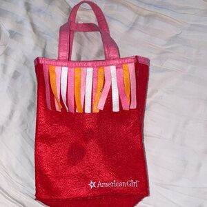 American Girl x bath and body works collab Y2K felt fringe bag